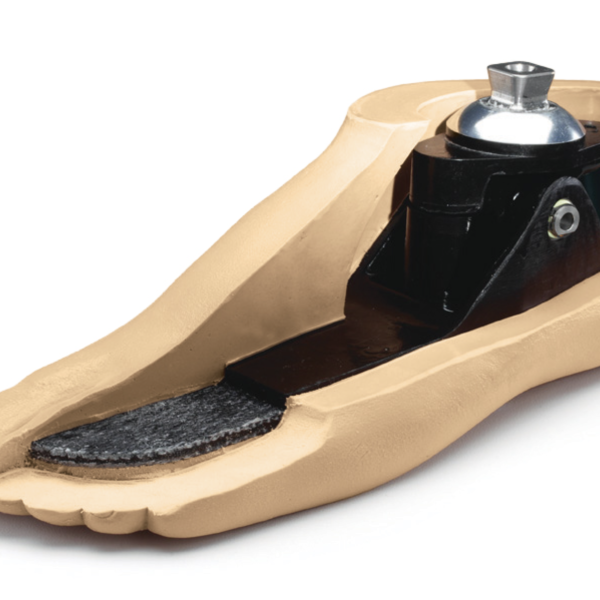 Lightweight adjustable single axis foot.